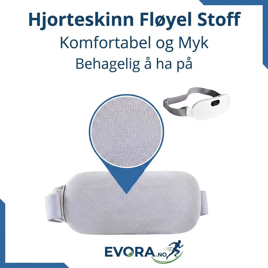 Varmepute med vibrasjon og oppladbar funksjon. Lindrer ryggsmerter og magesmerter for økt velvære.