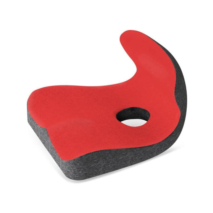 Allsidig ryggpute i memory foam; perfekt ergonomisk ryggstøtte for både kontorstol og bilsete.