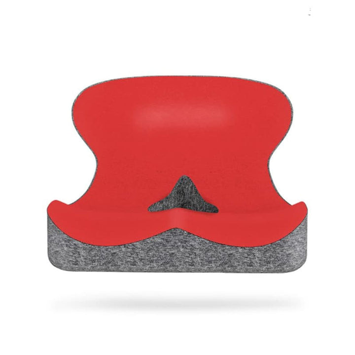Helsefremmende ryggpute; L-formet memory foam korrigerer sittestilling og forebygger ryggsmerter.