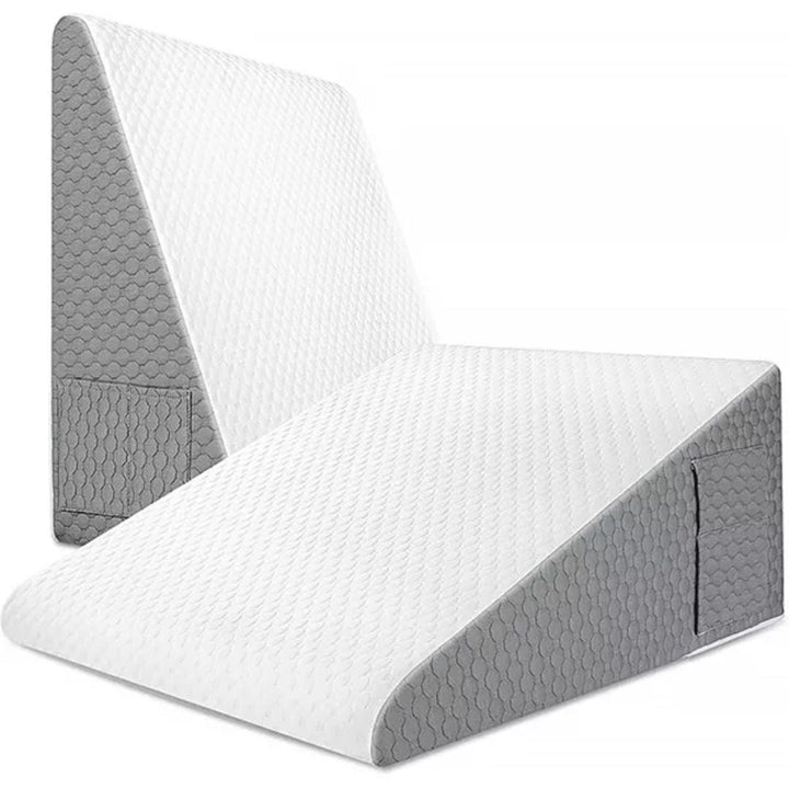 Ortopedisk kilepute i memoryskum for bedre søvn og komfort. Ergonomisk støtte for rygg, nakke og ben.
