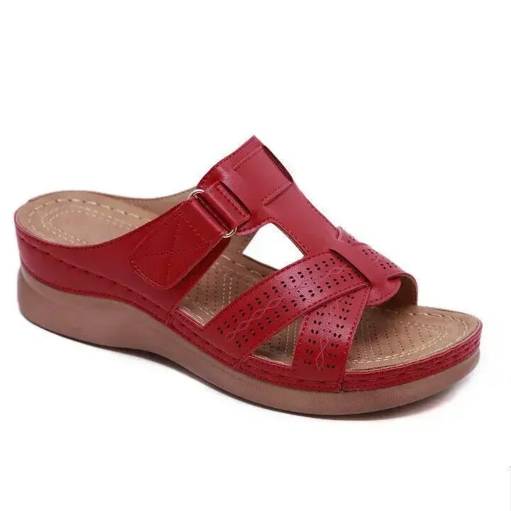 Moderne komfortsandaler for dame, stilige og allsidige flate sandaler for enhver anledning.