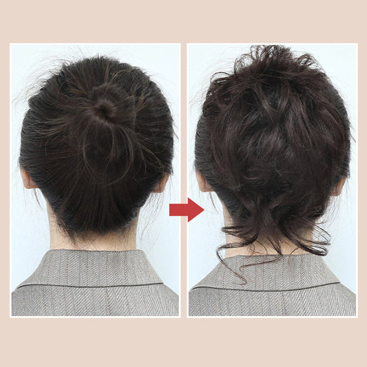 Svart rotete hårbun hårstykke for kvinner; en enkel løsning for mer volum og en trendy look.