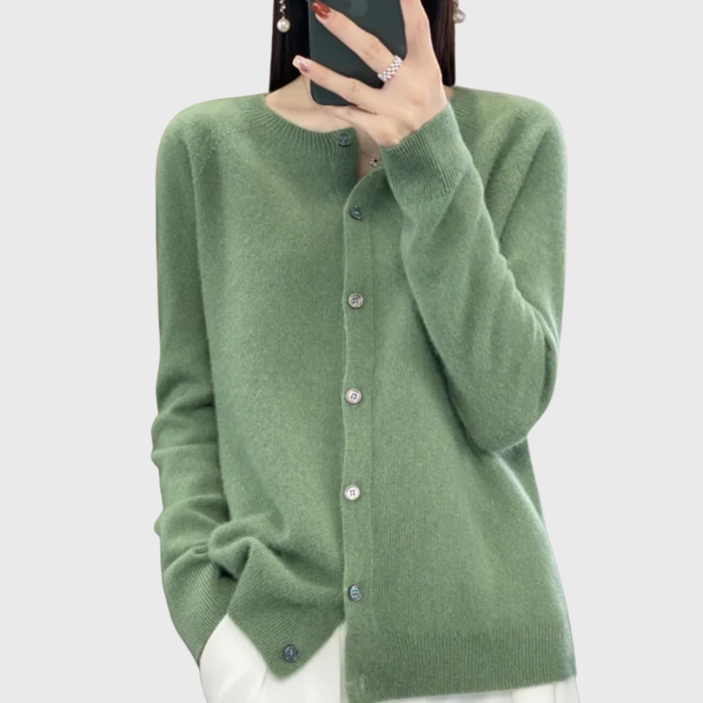 Elegant damecardigan med knapper, et allsidig ytterplagg for kvinner.