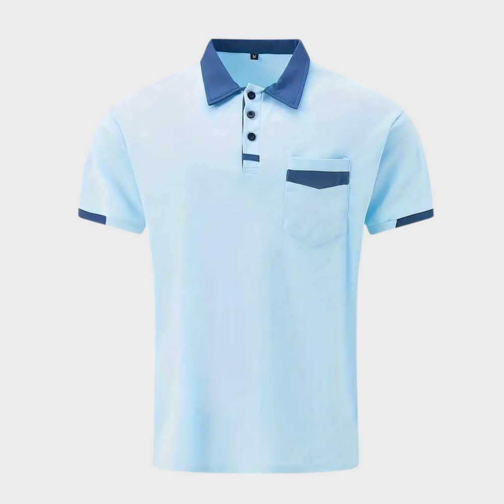 Pustende og lett menns poloskjorte i polyester, perfekt til varmere vær og sommer.