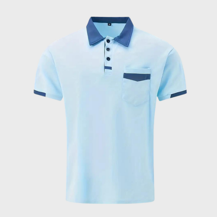 Pustende og lett menns poloskjorte i polyester, perfekt til varmere vær og sommer.