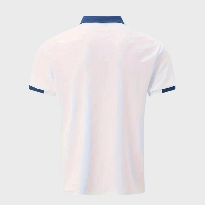 Stilfull komfort: Klassisk poloskjorte for menn i myk, slitesterk polyester.