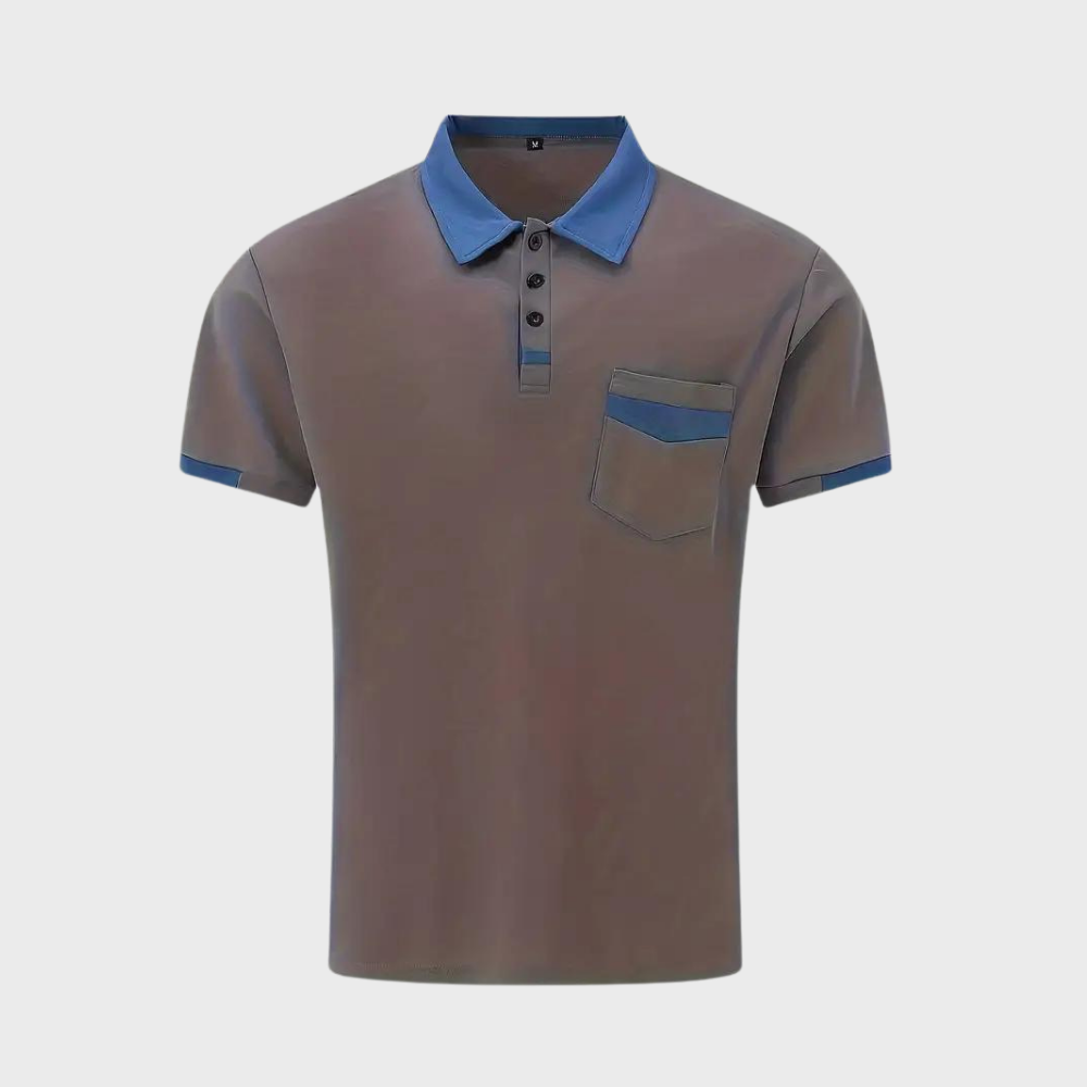 Komfortabel klassisk stil: Poloskjorte for menn i myk, pustende polyester.