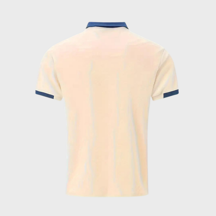 Klassisk herre poloskjorte, slitesterk polyester, tidløs stil for enhver anledning.