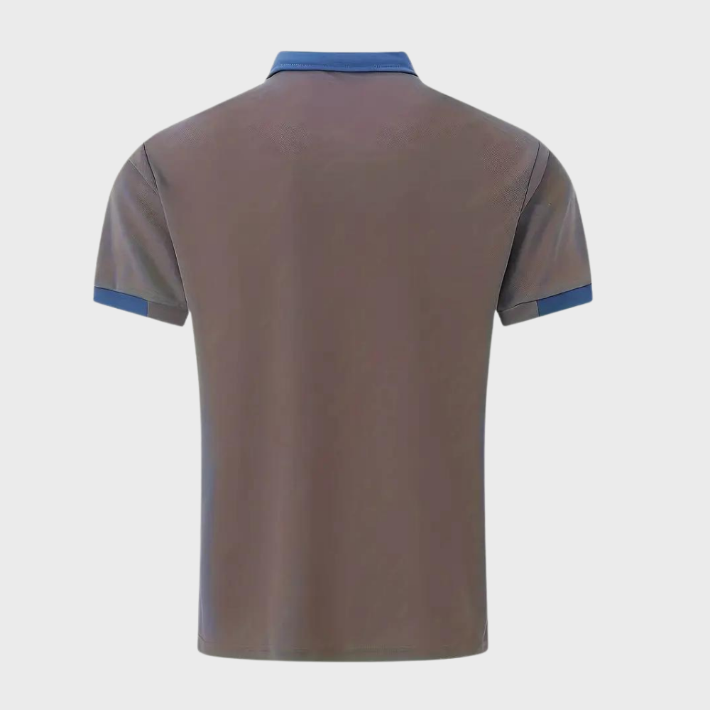 Tidløs design herre poloskjorte, ensfarget polyester, ideell for både jobb og fritid.
