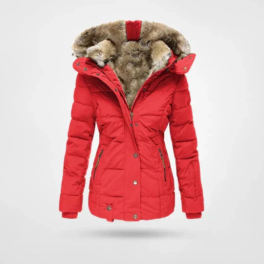 Stilfull og varm unisex vinterjakke for utendørsaktiviteter. Laget av vanntett polyester, perfekt for snø og regn.