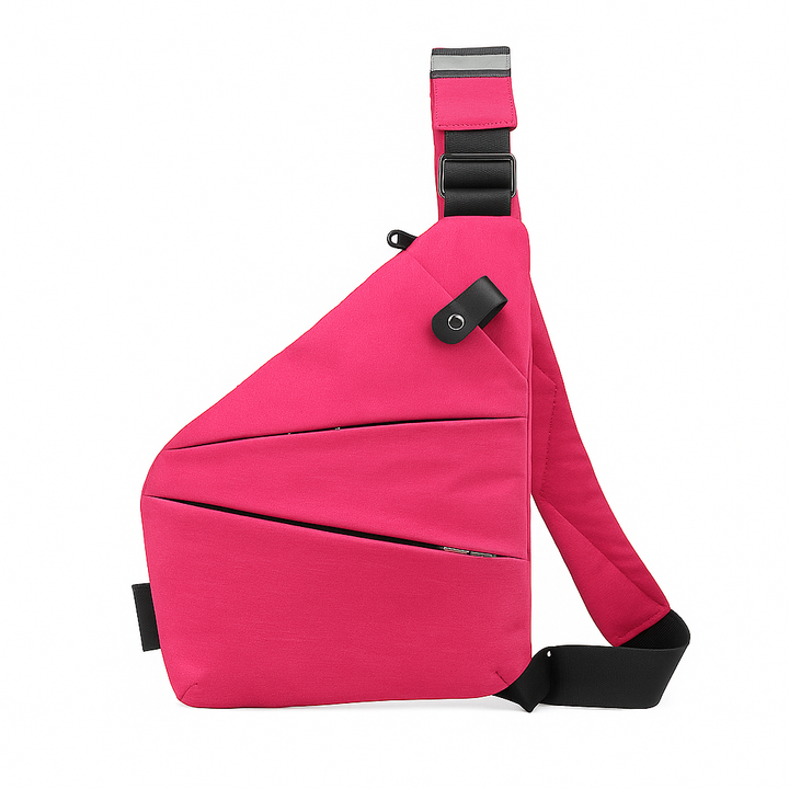 Vanntett unisex skulderveske med robust anti-tyveri design for trygg oppbevaring på farten.