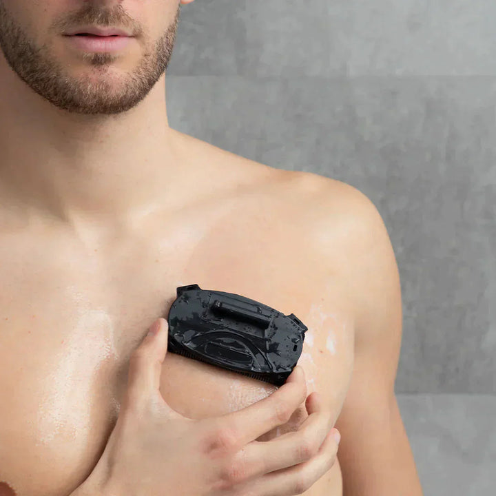 Effektivt ryggskjær for personlig pleie; unisex design med doble kniver og langt håndtak sikrer glatt rygg.