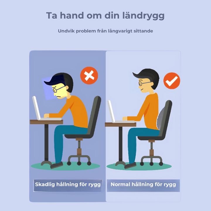 Ergonomisk rygg- og nakkestrekker for spenningslindring. Fremmer god holdning og reduserer stivhet for velvære.