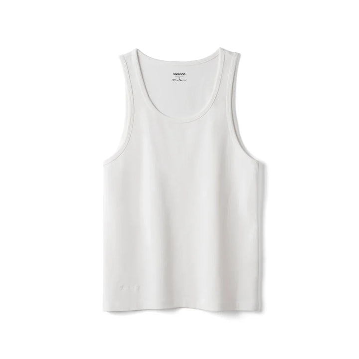 Komfortabel ermeløs t-skjorte for menn. Svart vintage herretanktopp, ideell for sommer & casual fritid.