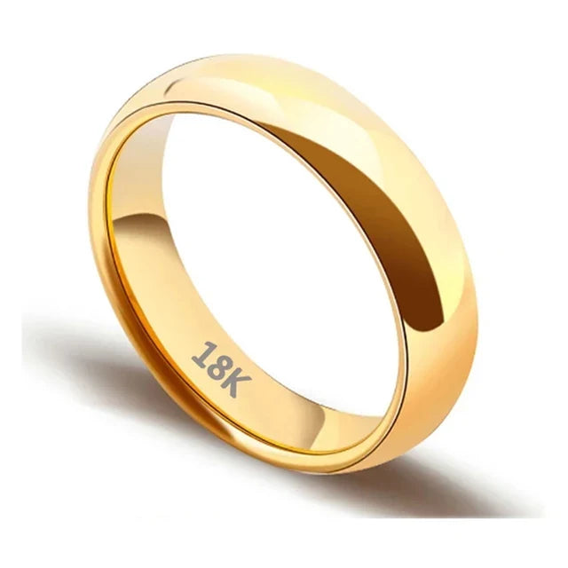 Klassisk sølv båndring for kvinner, minimalistisk design og elegant polert finish.
