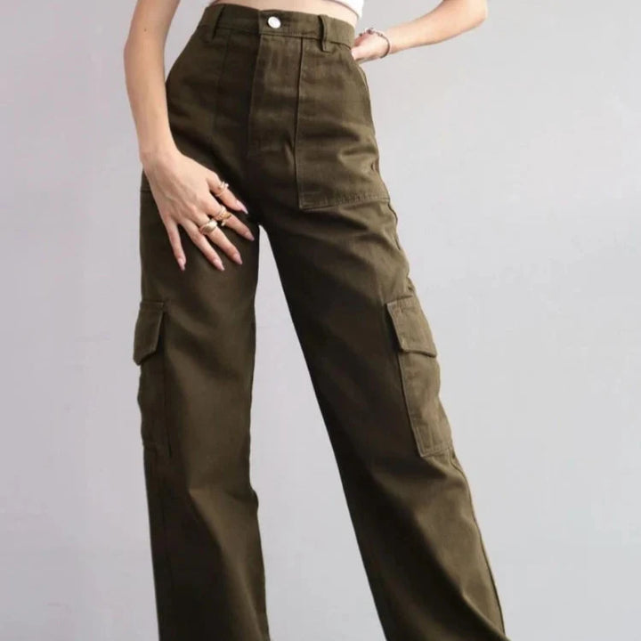 Dame vintage baggy bukser, ideelle for streetwear og en kul Y2K mote.