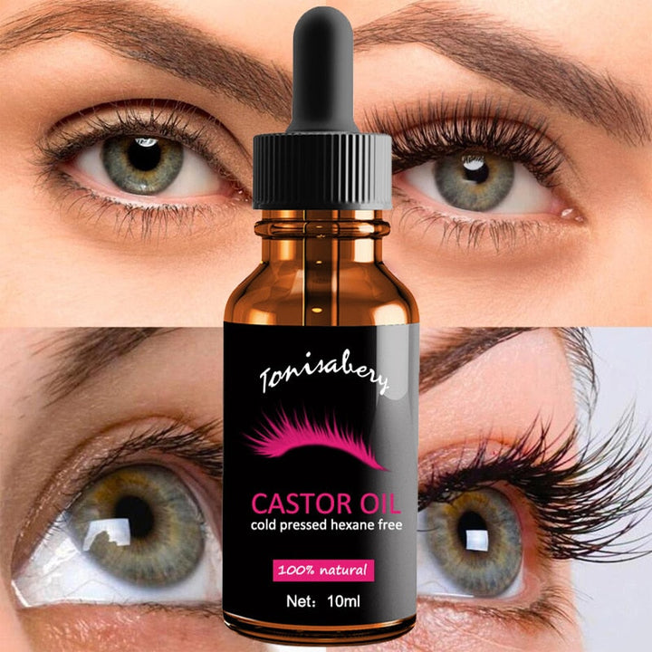 Naturlig ricinusolje, nøkkelingrediens i vippeserum for fyldigere, lengre øyevipper og bryn.