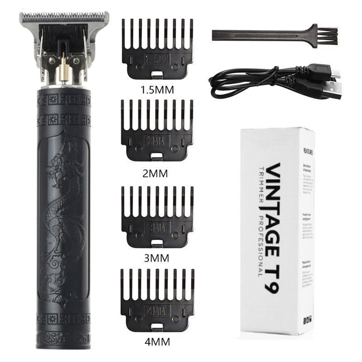 Vintage trådløs hår- og skjeggtrimmer for menn. Gir presis styling og grooming. Perfekt for personlig pleie.