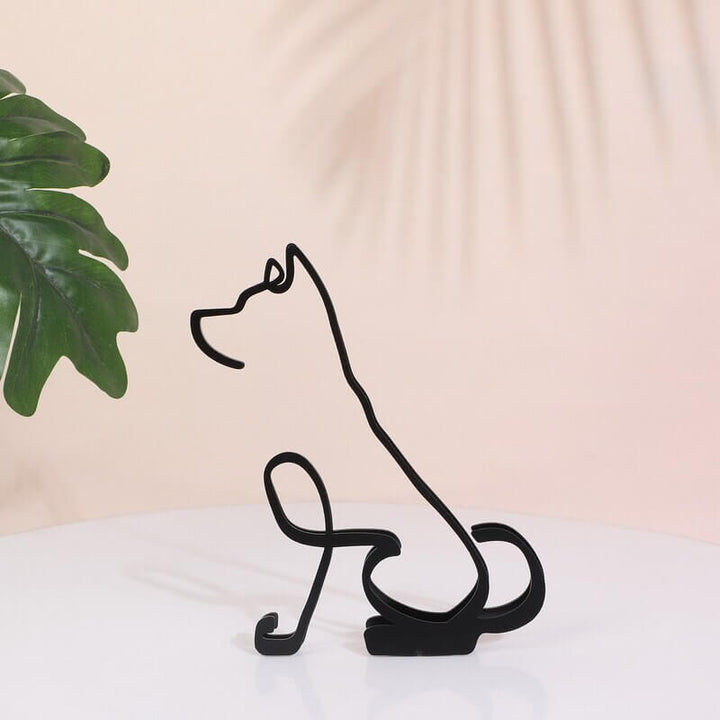 Stilrent metallhundekunstverk, perfekt som gave til hundeelskeren.