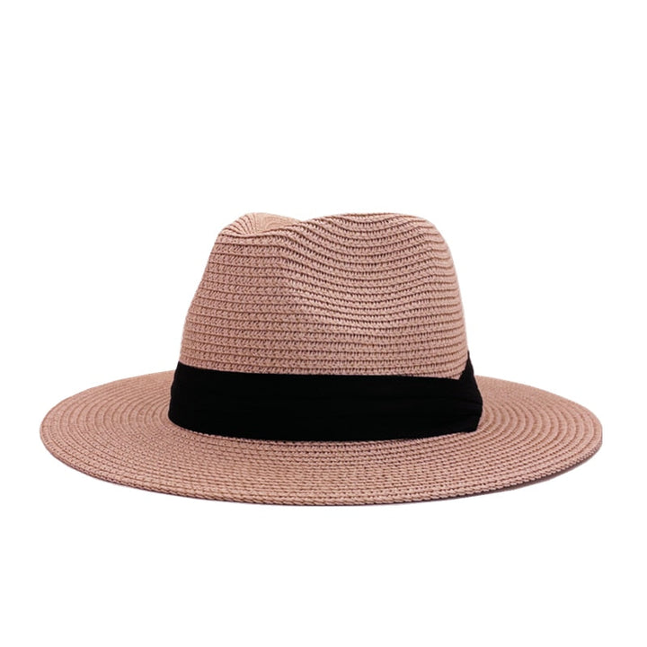 Klassisk Panama damehatt i lys farge, tidløst tilbehør for sommer, strand og hagefester.