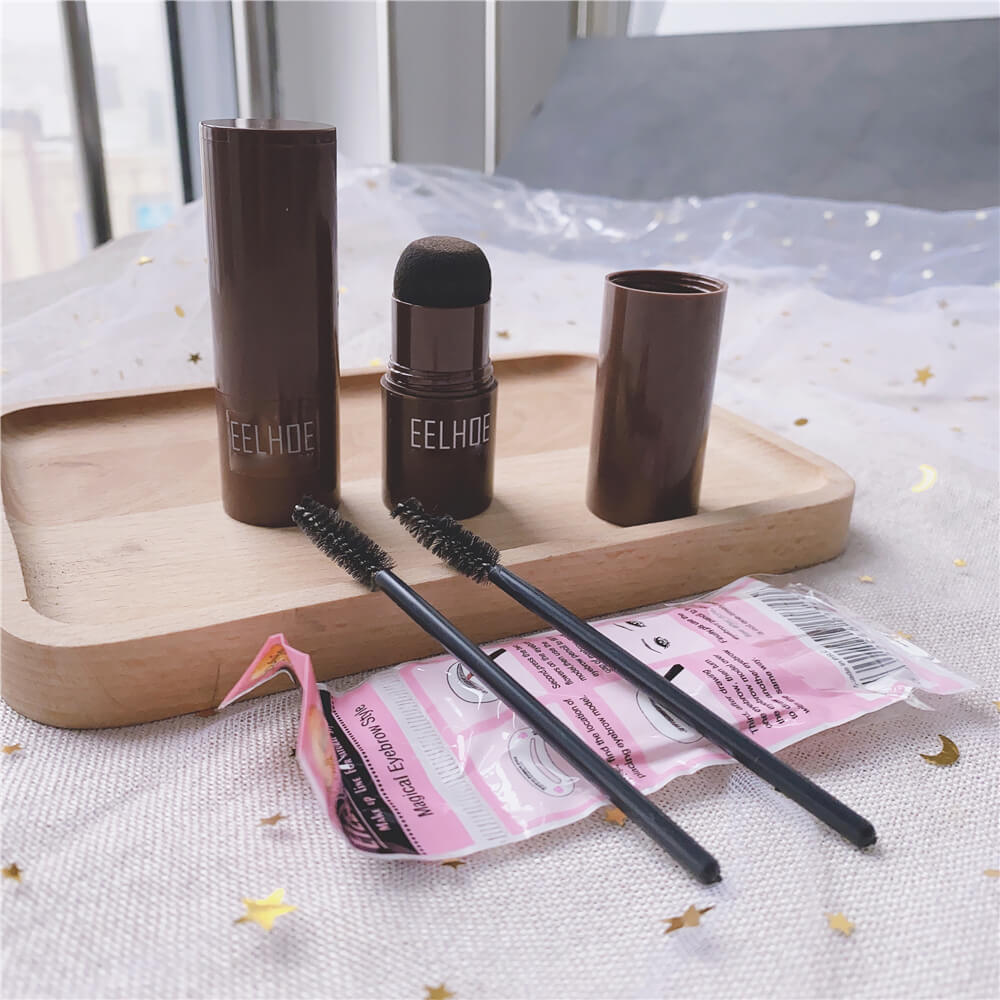Fra udefinerte til perfekte øyenbryn med brynstempel. Enkel sjablong-applikasjon. Feilfri makeup.