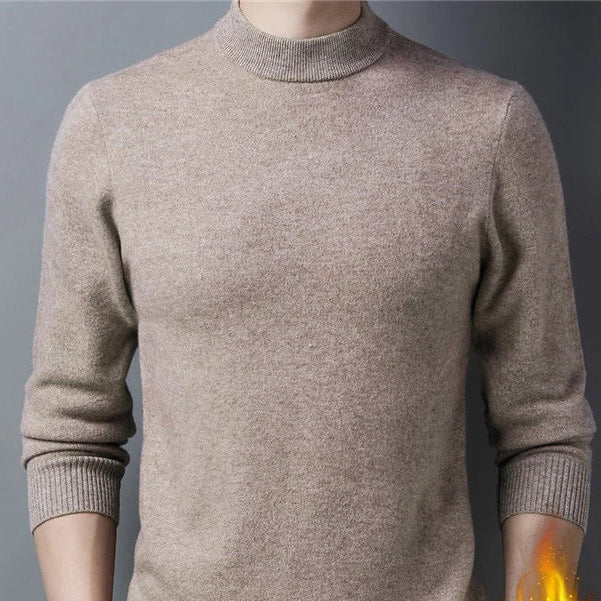 Varm og komfortabel herre ullgenser. Tykk 450g cashmere-miks vintergenser for optimal isolasjon.