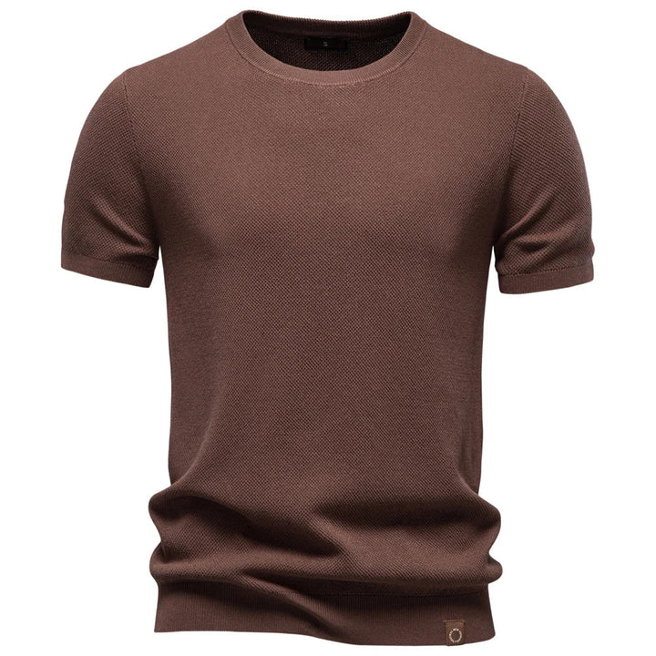 Komfortabel Ice Silk t-skjorte for herre. Svalende og silkemyk med rund hals, perfekt som fritidsskjorte.