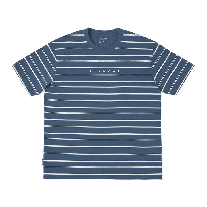 Komfortabel Sorona herre t-skjorte med striper. Pustende oversized sommertopp, ideell for varmt vær.