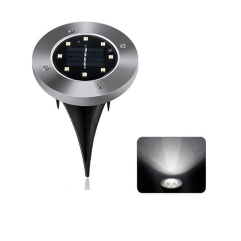 Slitesterke vanntette 8 LED solcellelamper. Gir effektiv og trygg hagebelysning til uteområdet.