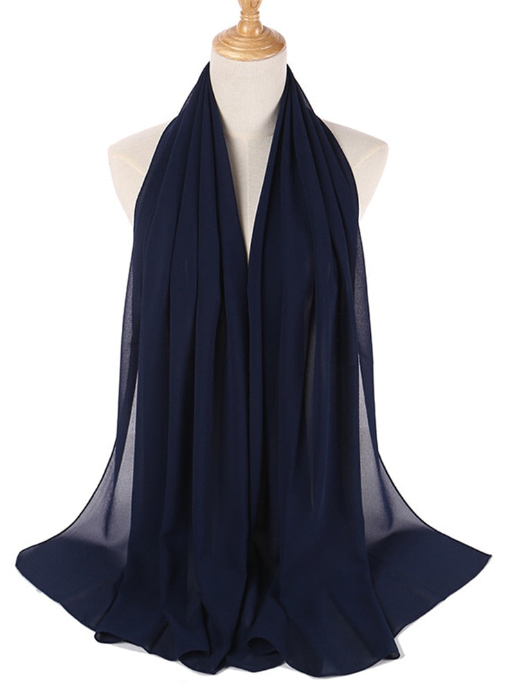 Elegant chiffon hijab, mykt og behagelig hele dagen.