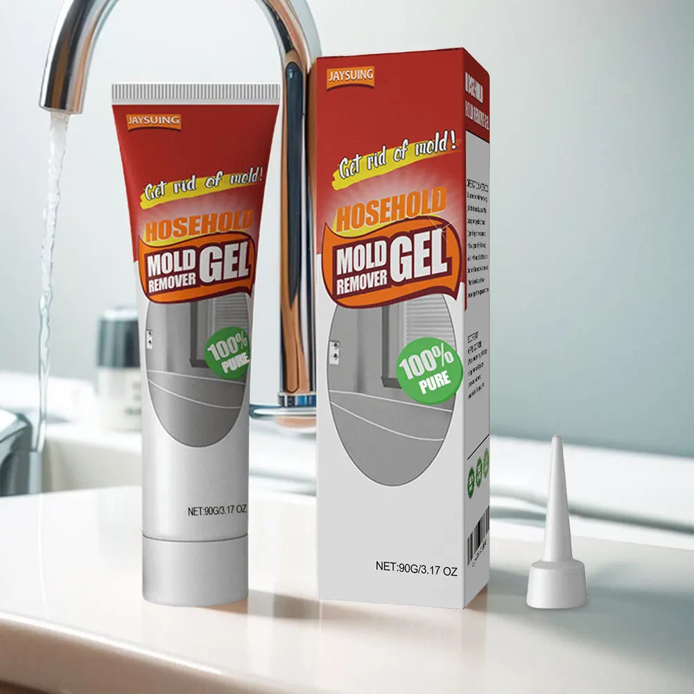 Synlig resultat etter bruk av Cleaner Pro Muggfjerner Gel, fjerner svart mugg og flekker fra baderomsfuger.