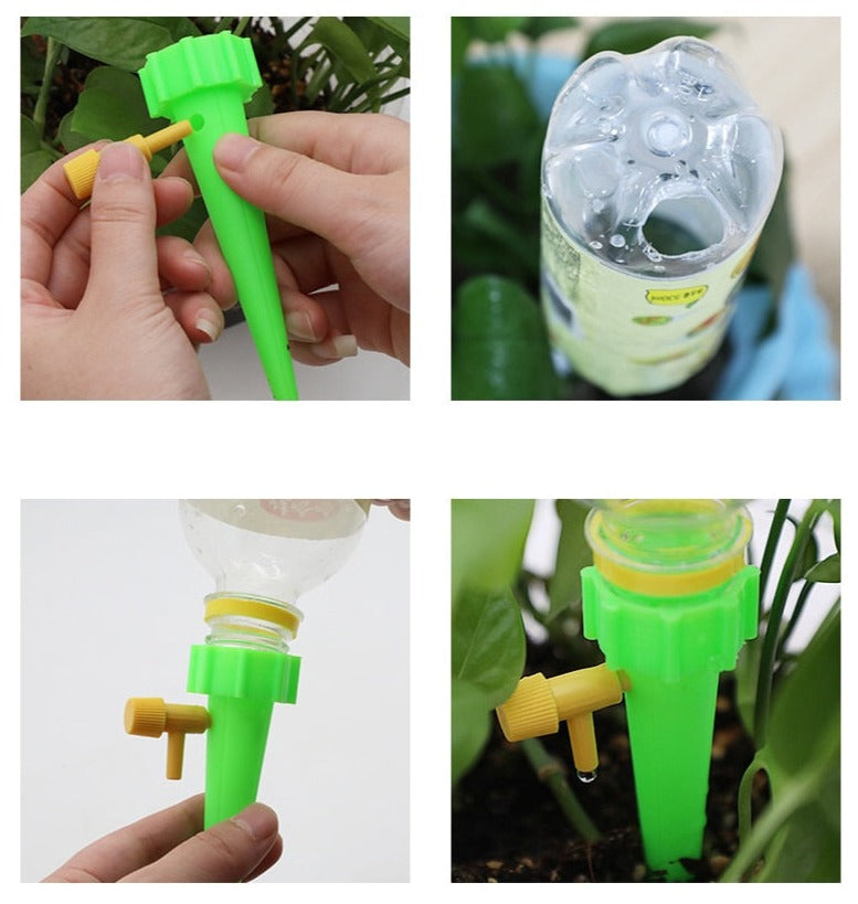 Fleksibel selvvanningspigg for alle typer planter. Justerbar dryppvanning tilpasser seg ulike behov for optimal vekst.