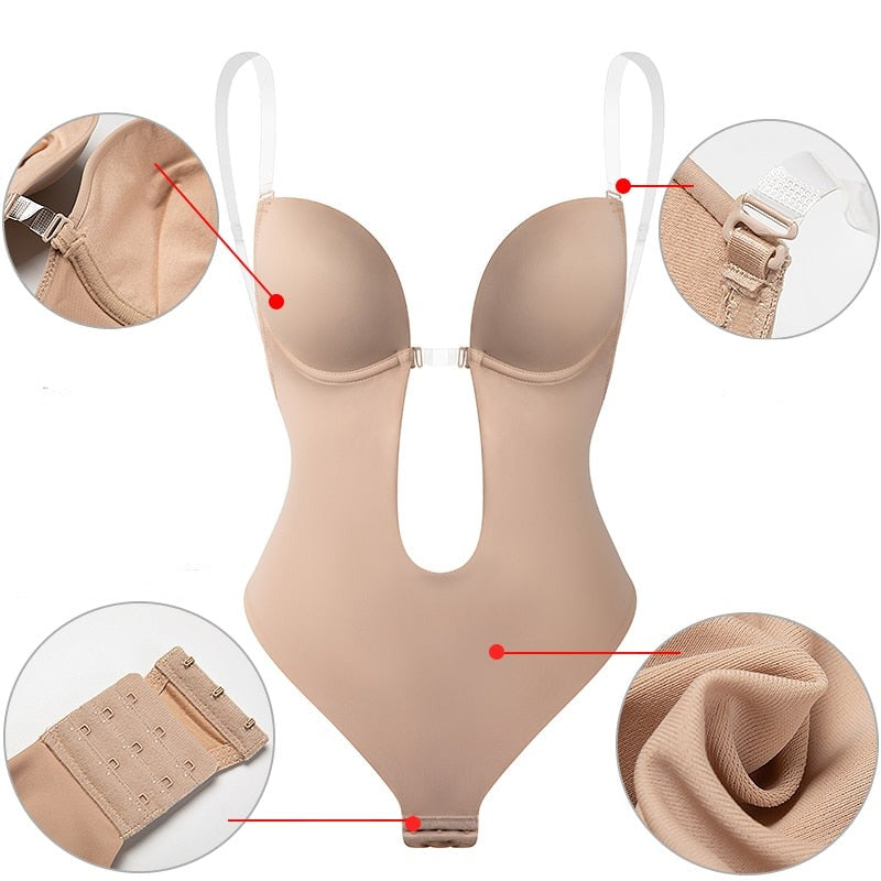 Glatt, usynlig formende body for dame, komfortabelt shapewear undertøy designet for enkel eleganse.