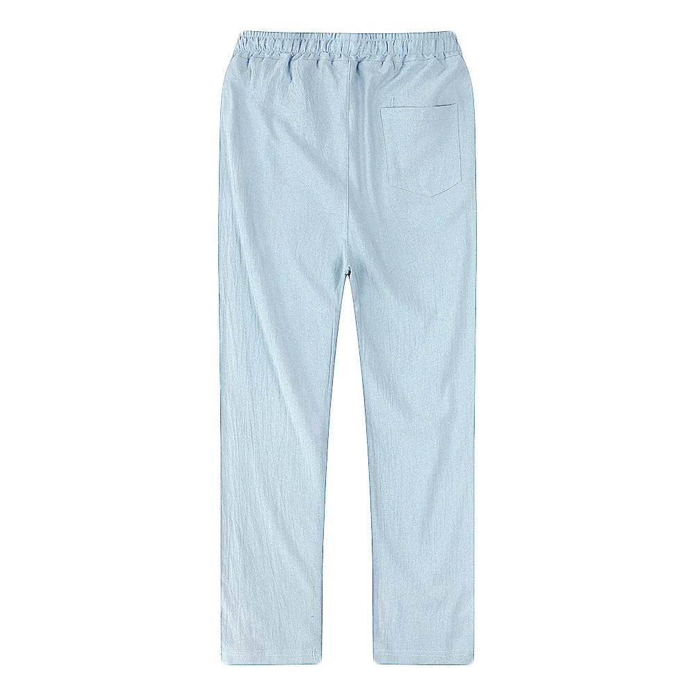 Pustende og komfortable herrebukser i bomull/lin. Perfekt for casual høst-streetwear.