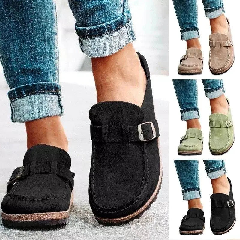 Komfortable slip-on loafers for kvinner. Retro design med plattformsåle, ideelle som sommersko.