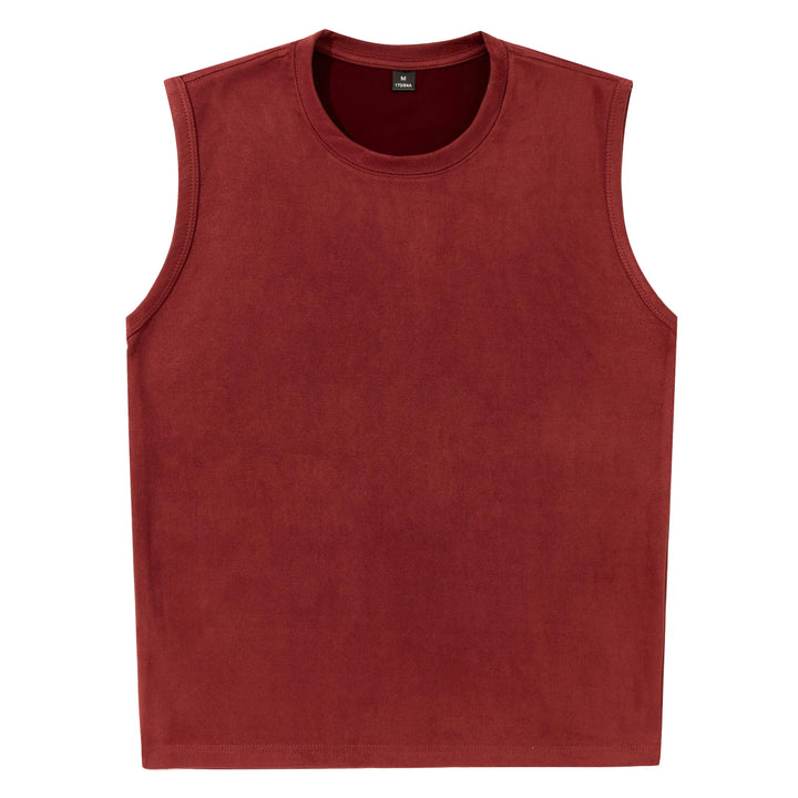 Avslappet passform herre ermeløs topp, unik vintage stil for sommermote.
