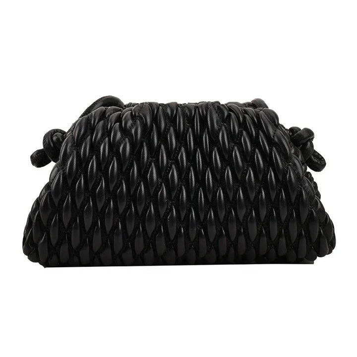 Elegant kvinne clutch veske i sateng for bryllup og fest, med romslig innvendig plass.