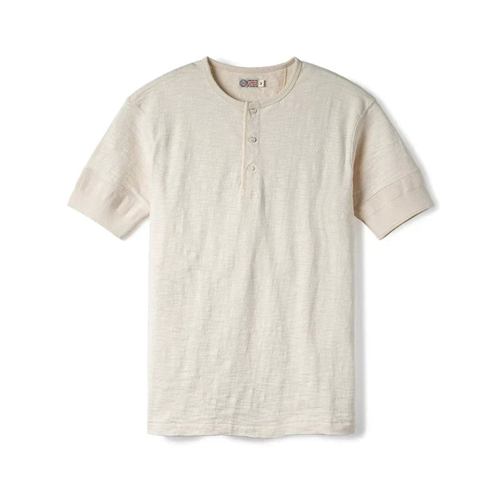 Mørk grå Henley t-skjorte. Klassisk herre t-skjorte i komfortabel workwear stil, perfekt for casual bruk.