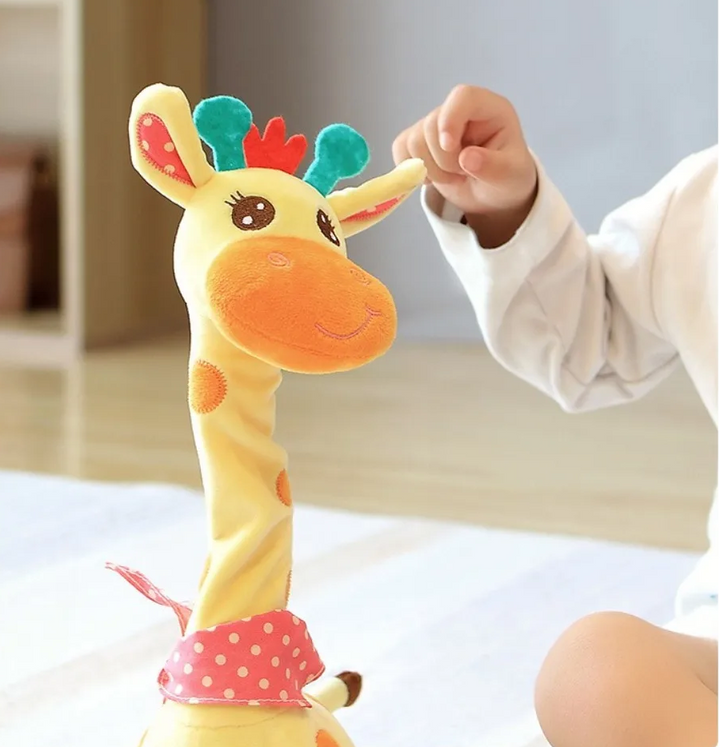 Fargerik interaktiv dansende giraffleke for barn, en musikalsk og trygg babyleke.