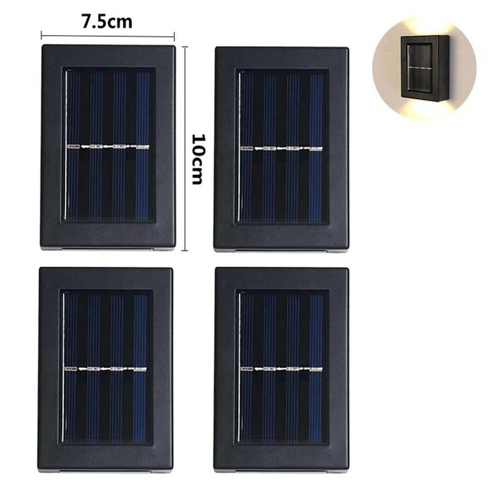 Robust, vanntett LED-vegglampe med solceller. Designet for nordiske forhold, tåler vær og vind ute.