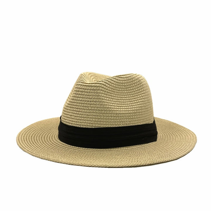 Justerbar Panama solhatt for kvinner, pustende hodeplagg for sommer, elegant og komfortabel.