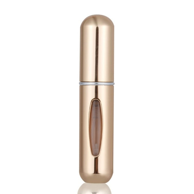 Påfyllbar parfyme travel bottle. Kompakt og lekkasjesikker aluminiumsflakse for duft.