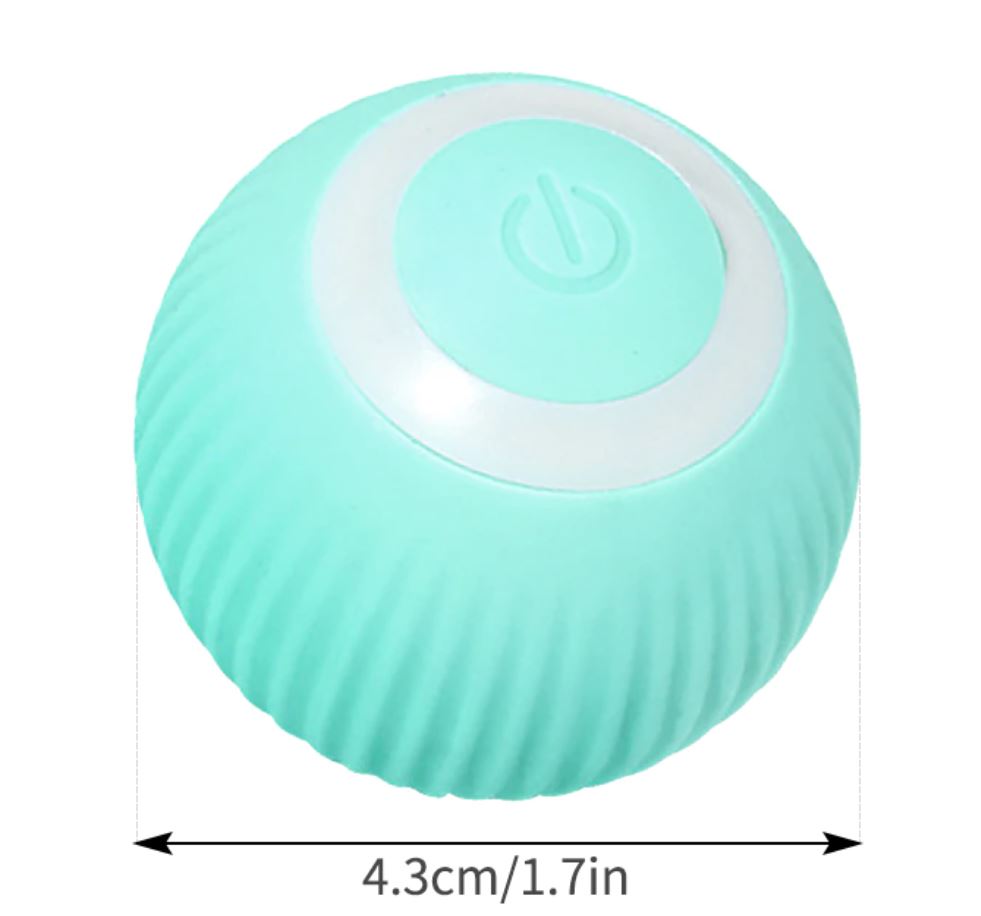 Stimulerende interaktiv lekeball for valp & katt. Selvrullende smartball, USB-oppladbar, gir timevis med lek.