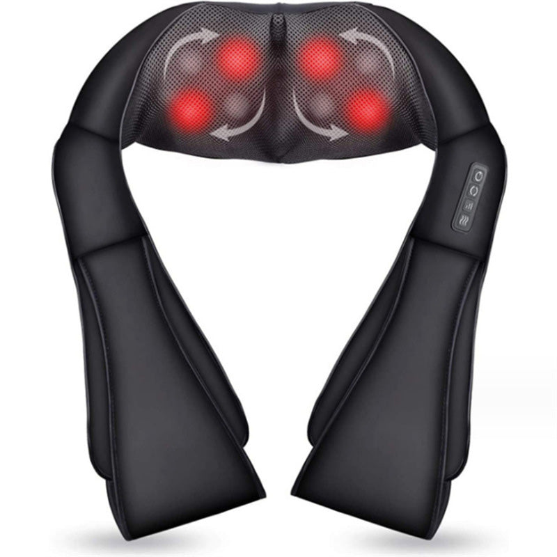 Ergonomisk massasjeapparat for nakke og skuldre. Gir dypvevsmassasje og varmeterapi.