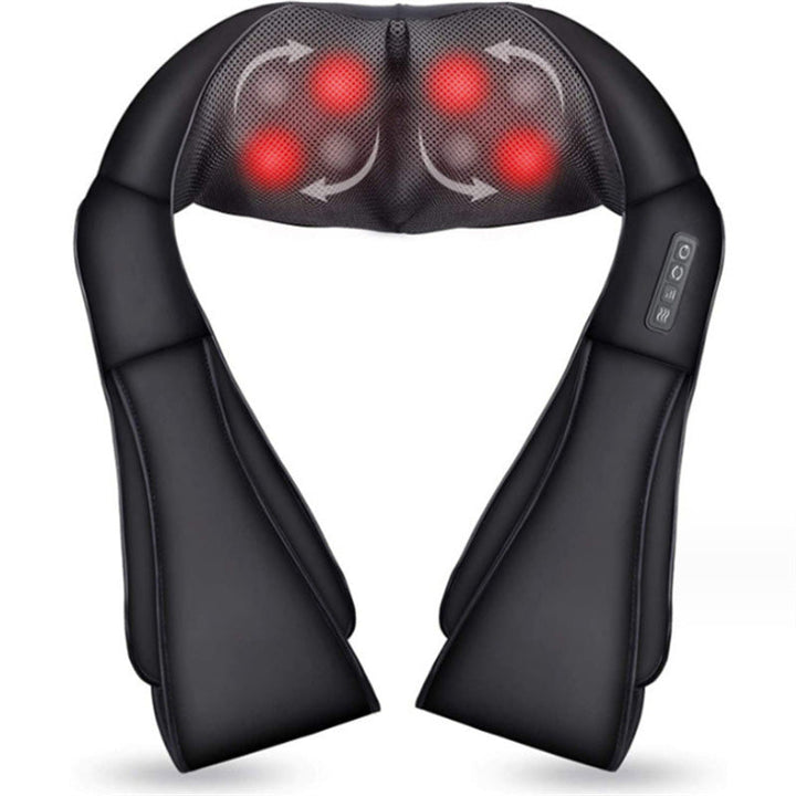 Ergonomisk massasjeapparat for nakke og skuldre. Gir dypvevsmassasje og varmeterapi.