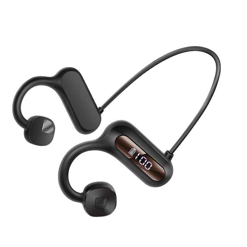 Hodetelefoner med åpen øre-design og benledning, for en tryggere lytteopplevelse ute.