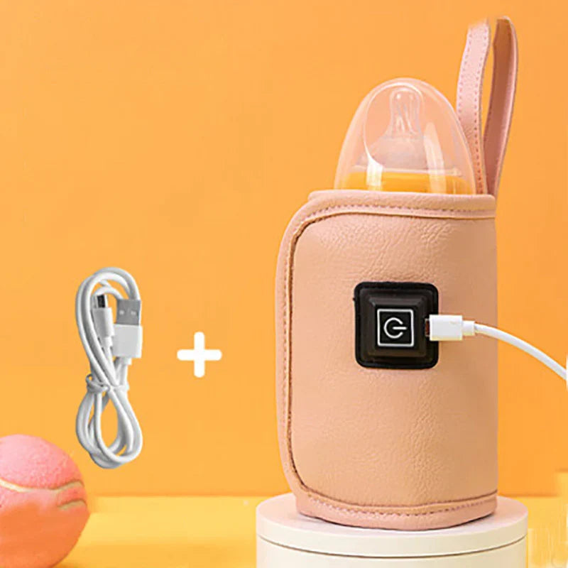 Kompakt design av USB flaskevarmer for foreldre på farten, varmer melk raskt.