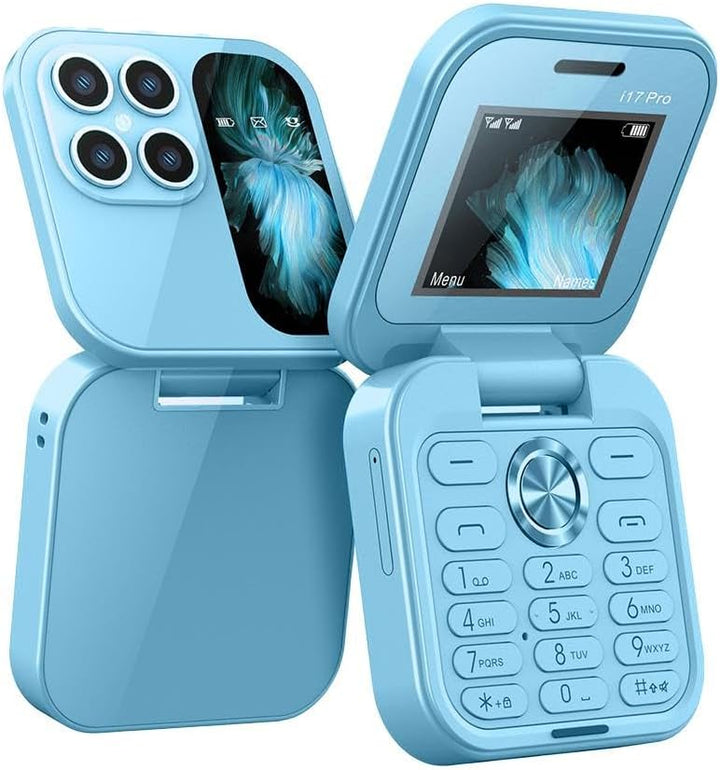 Reiseklar mobiltelefon; en lettvekts fliptelefon med HD-kamera og FM-radio.
