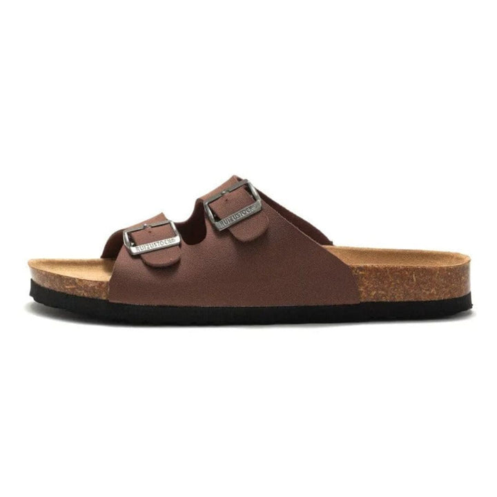 Svarte unisex sandaler, perfekte hverdagssko. Justerbare spenner sikrer en optimal og behagelig passform.