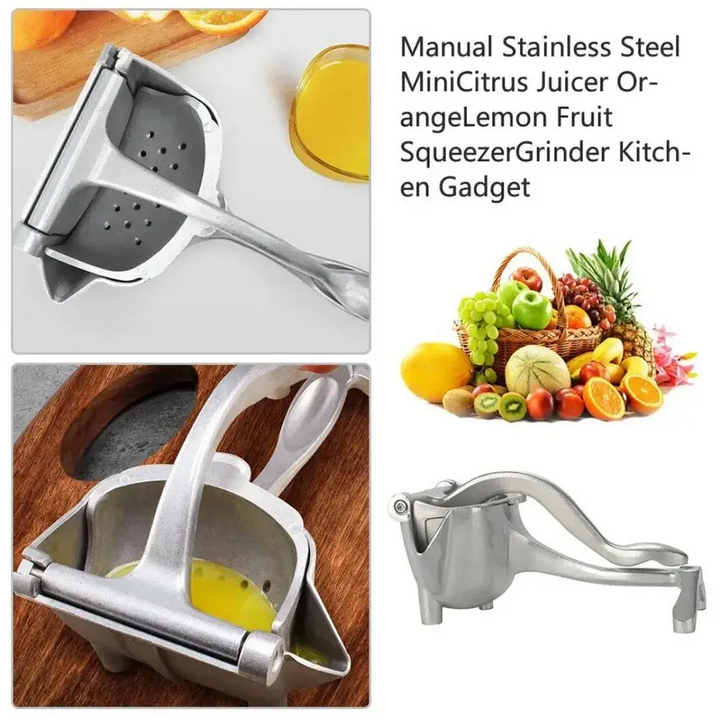 Allsidig aluminium juicer for diverse frukter. Få fersk juice med letthet.